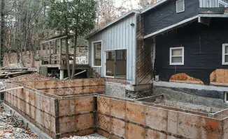 Prepared site with foundation forms for home remodeling and addition project in Tucson, AZ